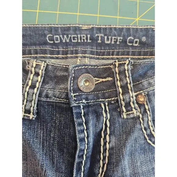 Cowgirl Tuff Vintage Cross Western Embroidered Jeans 27 - Picture 7 of 16